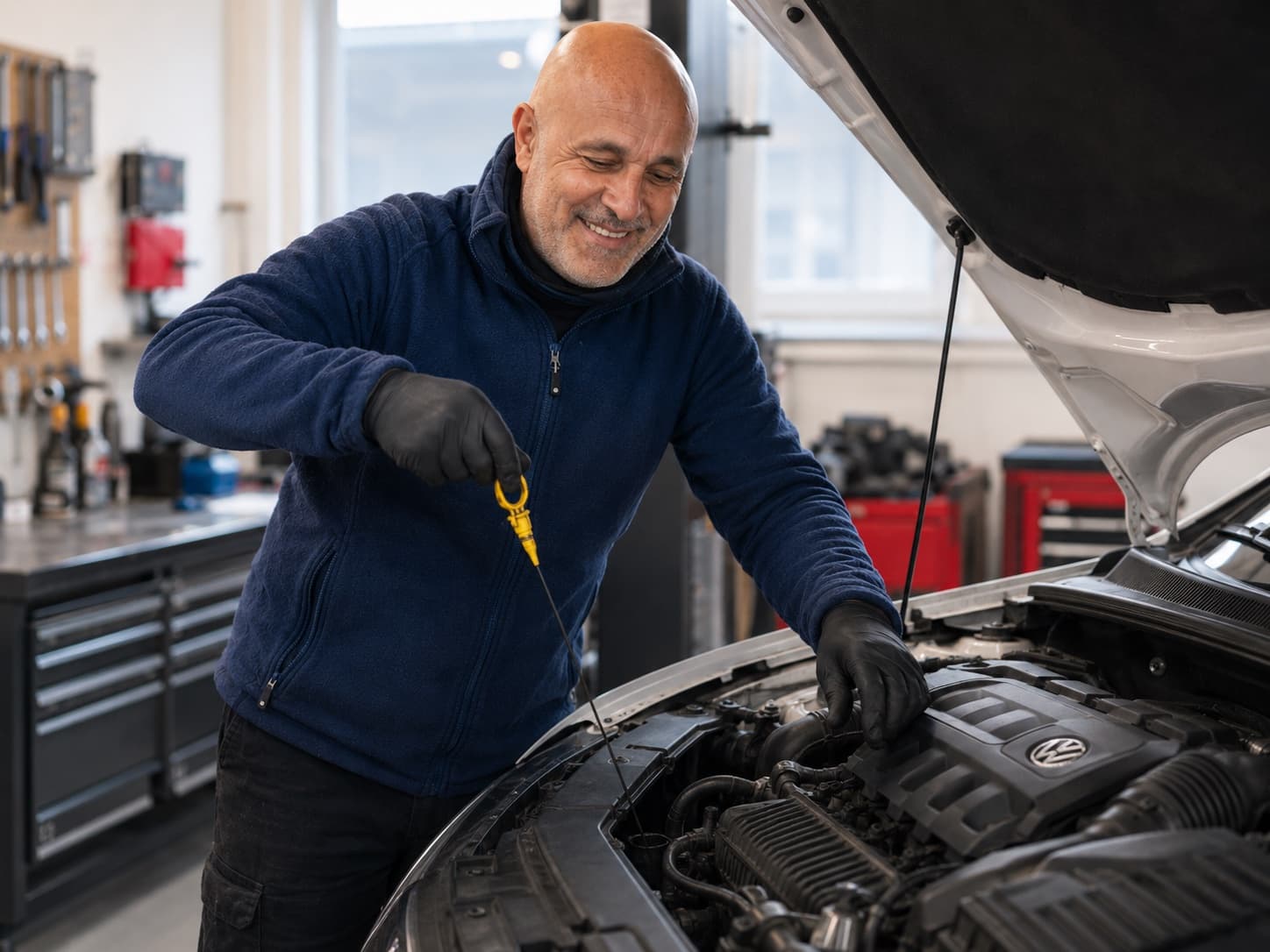 Reparation af motor på en bil hos Super Auto i Hillerød